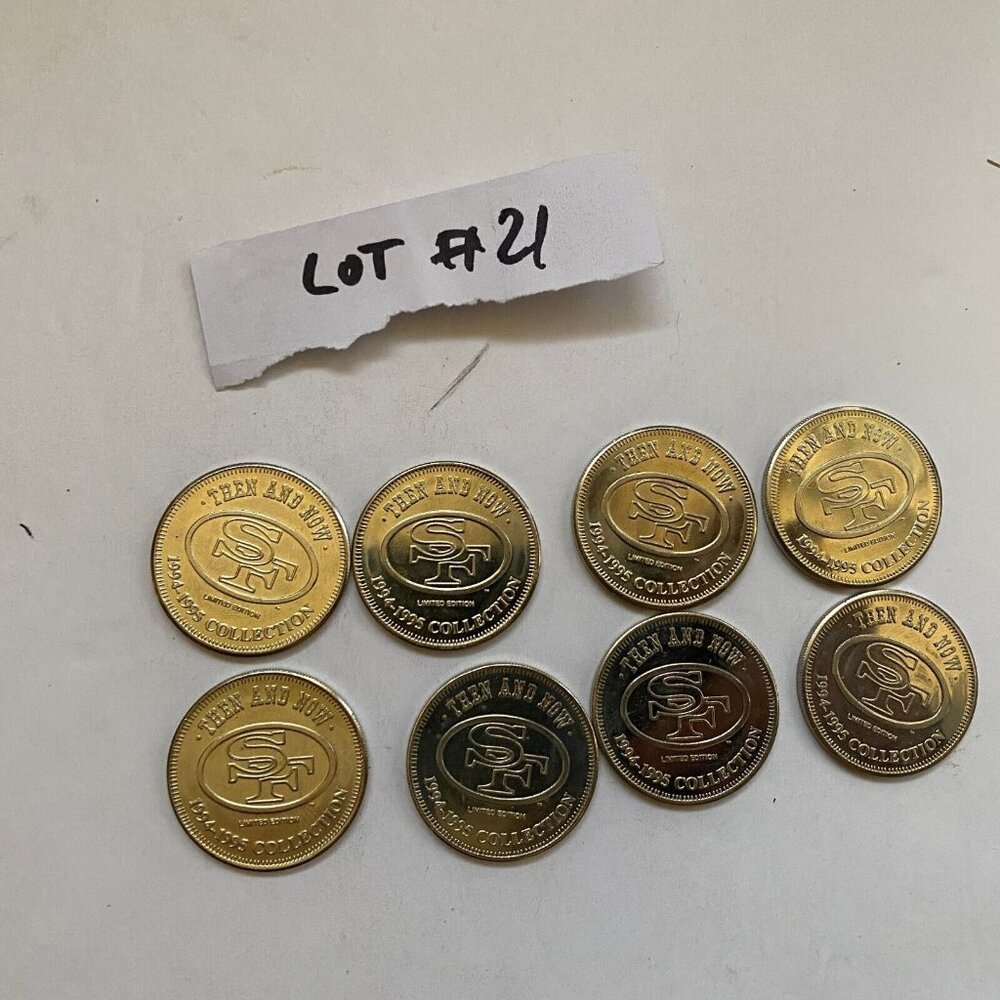 San Francisco 49ers then and now 1994-95 collectable coins 8 of 20 Lot #21
